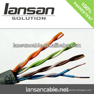 4 pares Cat5e UTP cable 24AWG 0.55mm pasar el cable del LAN de la prueba del fluke